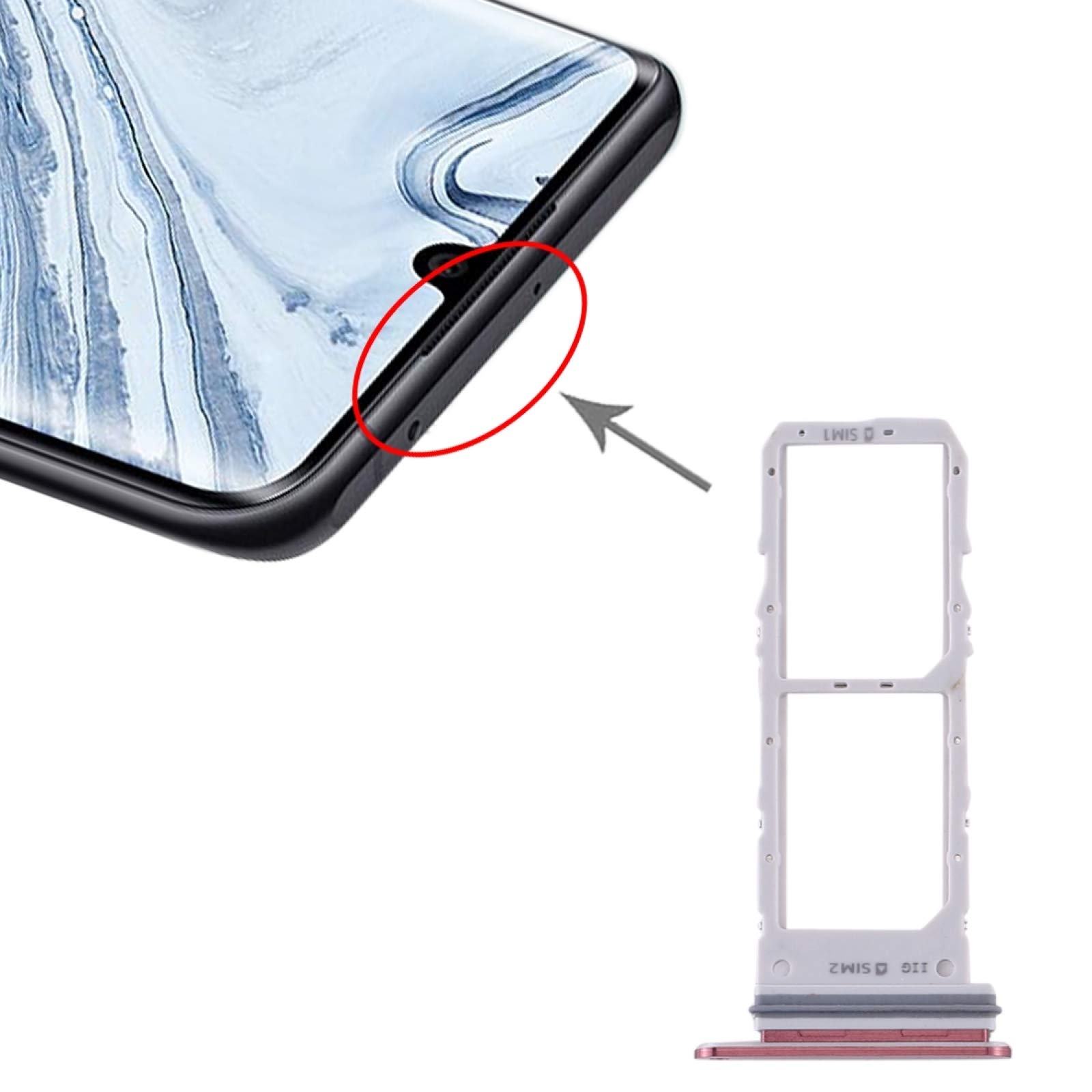 Original SIM Card Tray + SIM Card Tray for Samsung Galaxy Note10 (Black) (Color : Pink)   Optimized Title: Samsung Galaxy Note10 SIM Card Tray Replacement - Black & Pink Options | Compatible with Note 10/Note10+ | Easy DIY Repair for SIM Slot Issues | Perfect for Travel, Business & Everyday Use