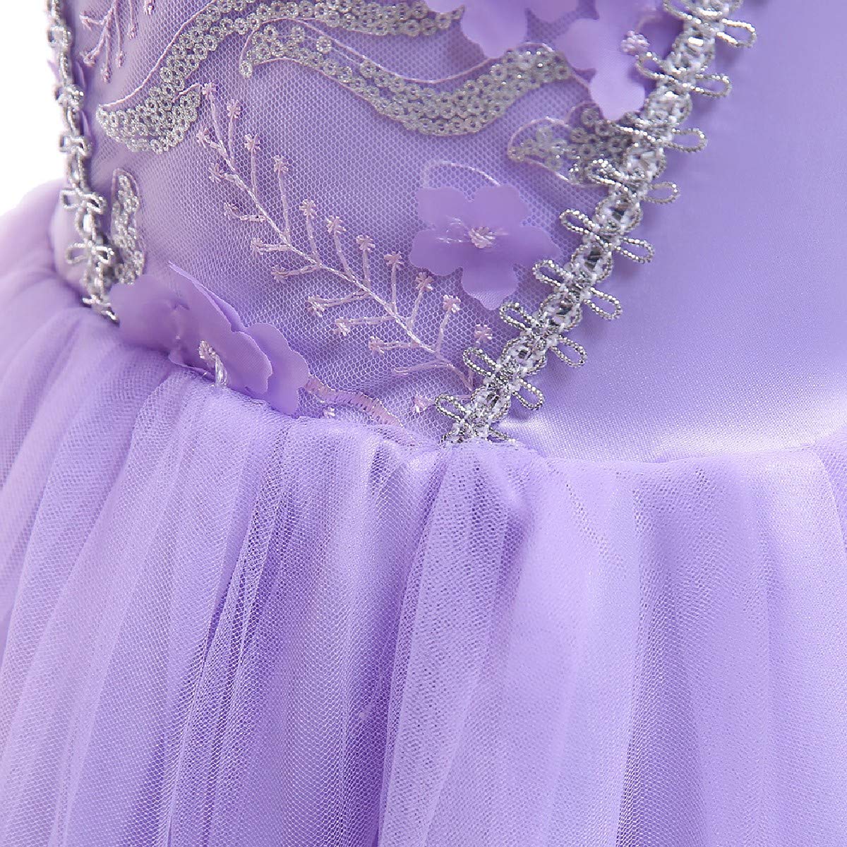 Sofia the First Princess Costume for Girls - Rapunzel Dress Up Outfits for Birthday, Halloween & Cosplay Parties | Perfect for Dress-Up Play, Themed Events & Fairy Tale Adventures