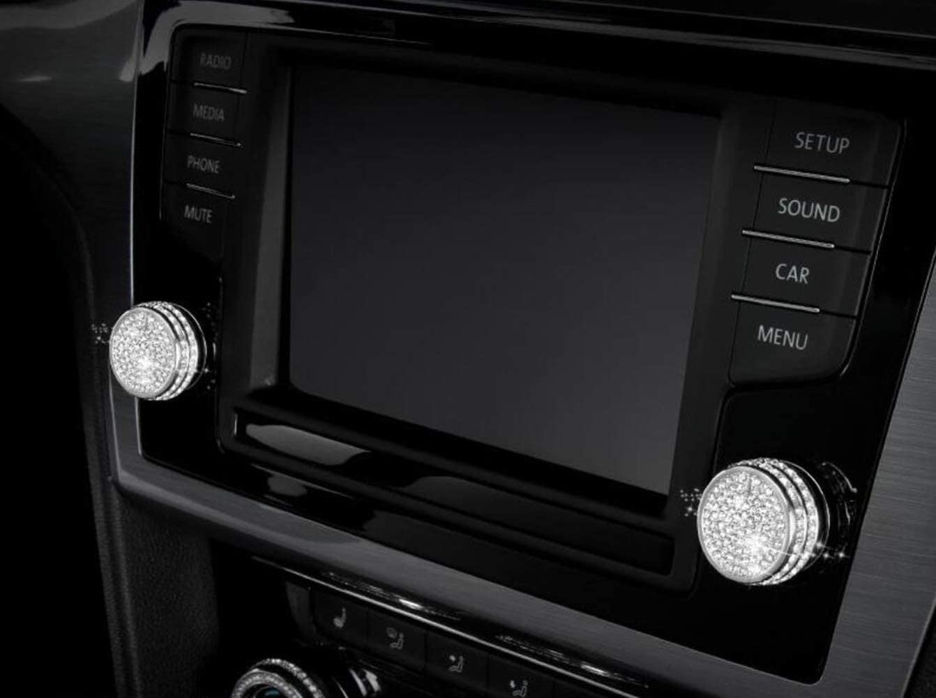 Hyundai KIA Car Audio Volume Knob Cover - Bling Accessories for Women | Compatible with Select Models | Stylish Interior Upgrade for Cars & SUVs | Perfect Gift for Female Drivers