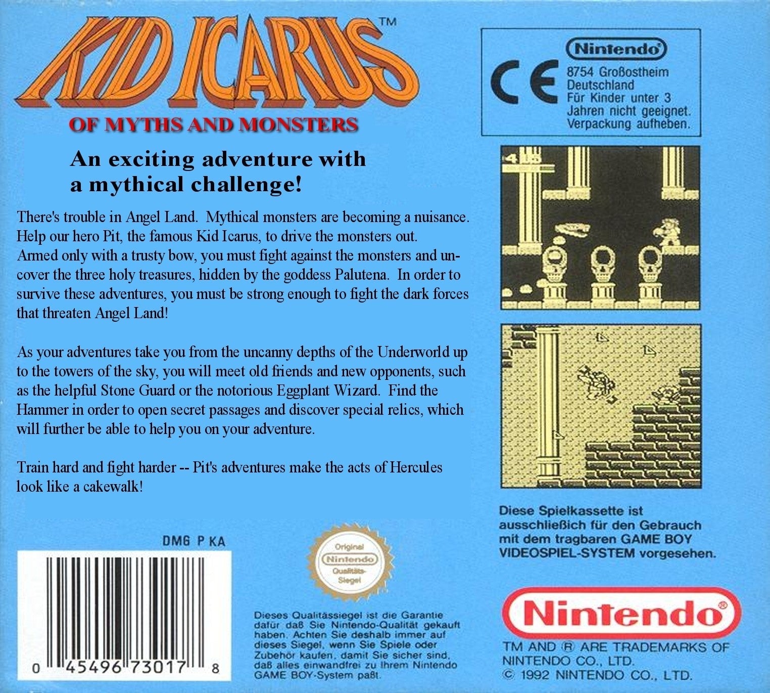 Kid Icarus of Myths and Monsters - Classic NES Video Game Cartridge for Nintendo Entertainment System | Retro Gaming Gift for Collectors & Nostalgic Gamers | Perfect for Birthday Presents & Gaming Parties