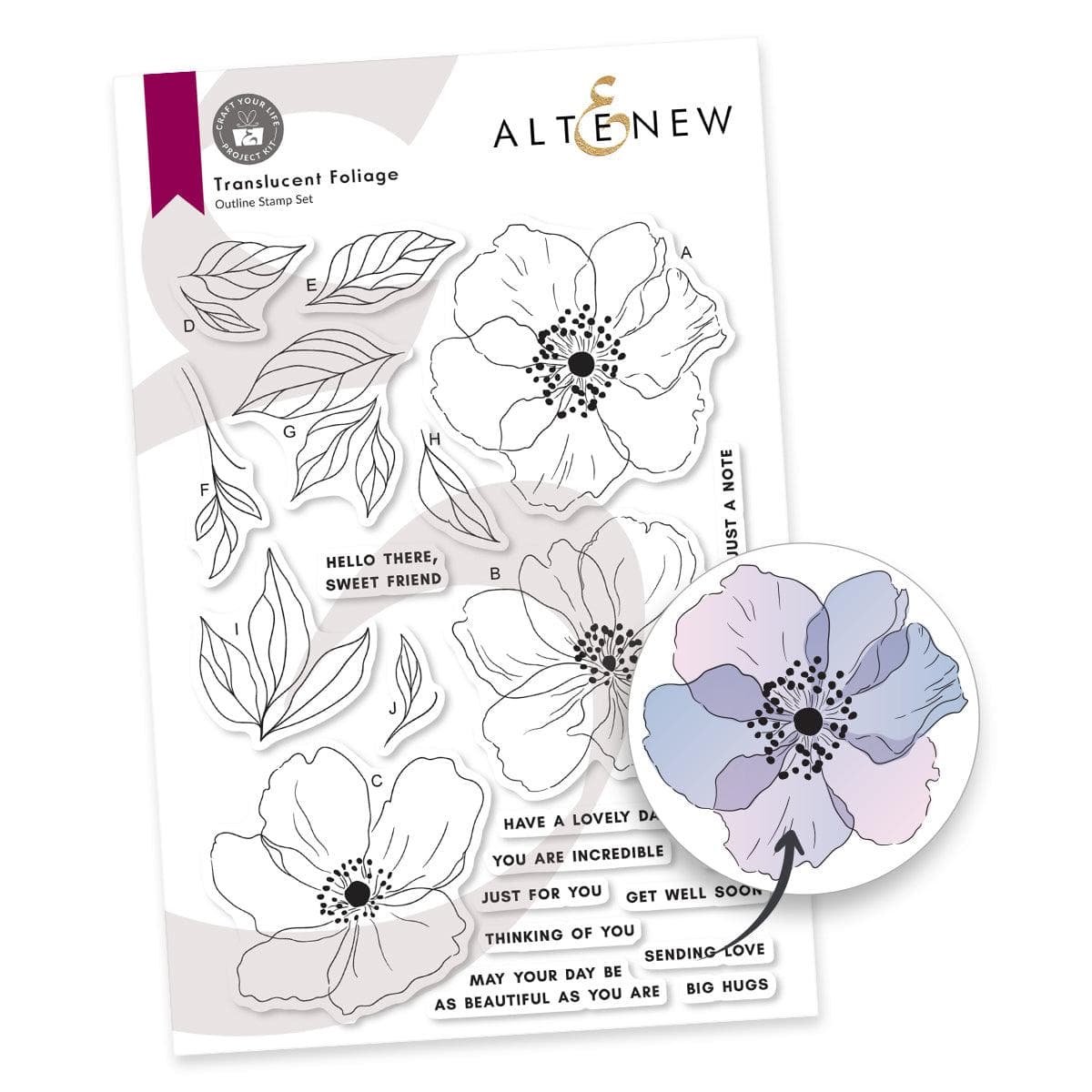 DIY Craft Your Life Project Kit - Translucent Foliage for Scrapbooking, Card Making & Home Decor - Creative Paper Cutting Art Supplies for Adults