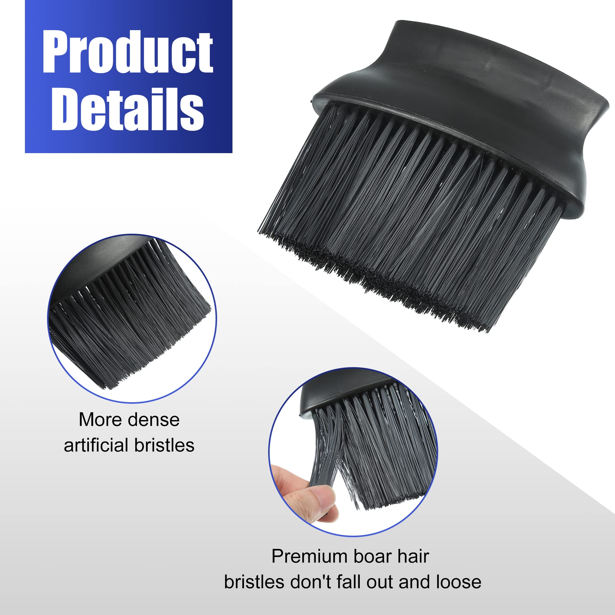 X AUTOHAUX 2-Pack Soft Hair Car Interior Cleaning Brush - Premium Dust Removal Tool for Dashboards, AC Vents & Car Detailing - Black (Perfect for Quick Cleanups & Professional Auto Care)