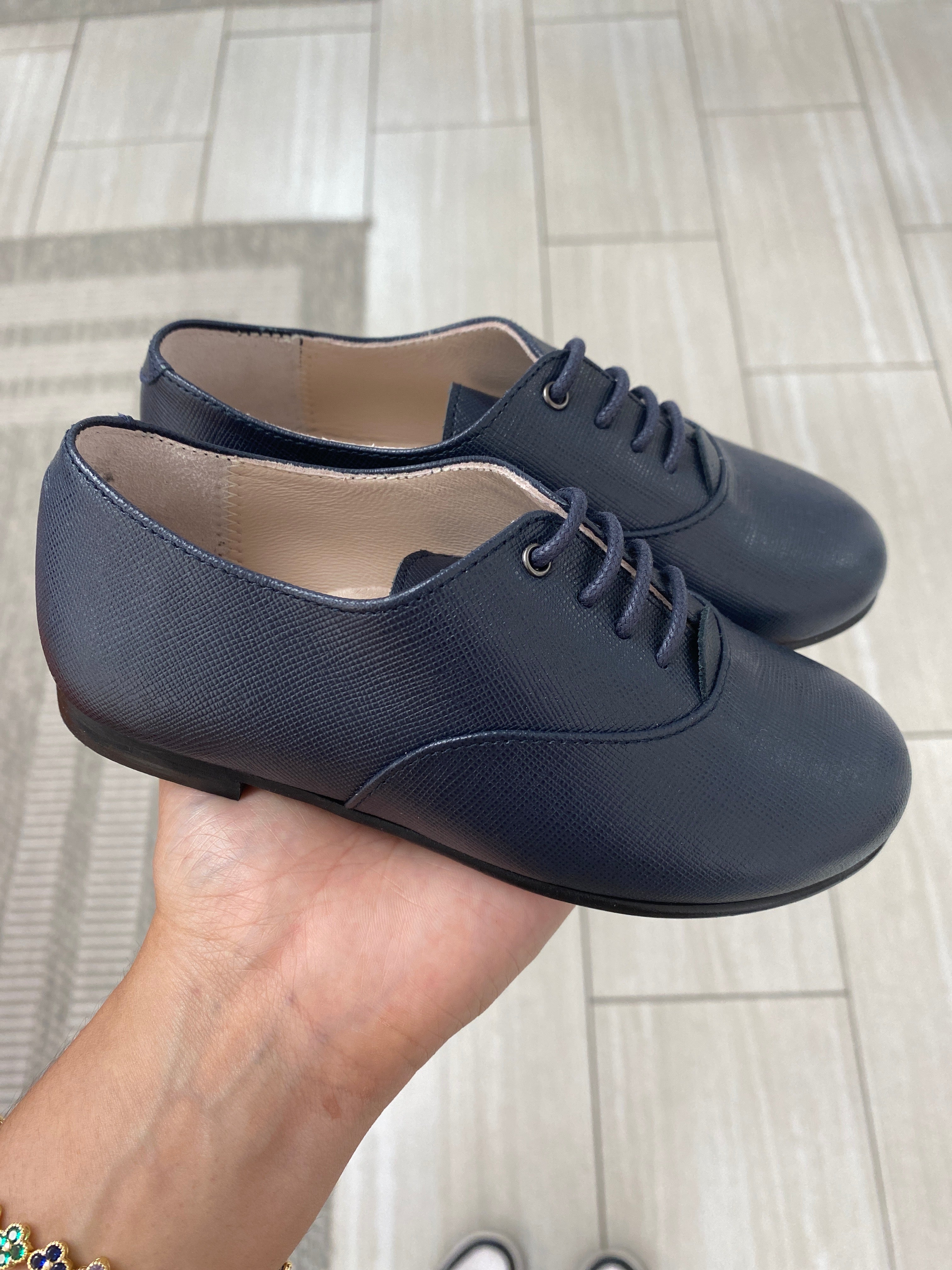 Beberlis Navy Textured Derby Shoes for Men - Classic Business Casual Dress Shoes with Comfortable Cushioning | Perfect for Office, Weddings & Formal Events