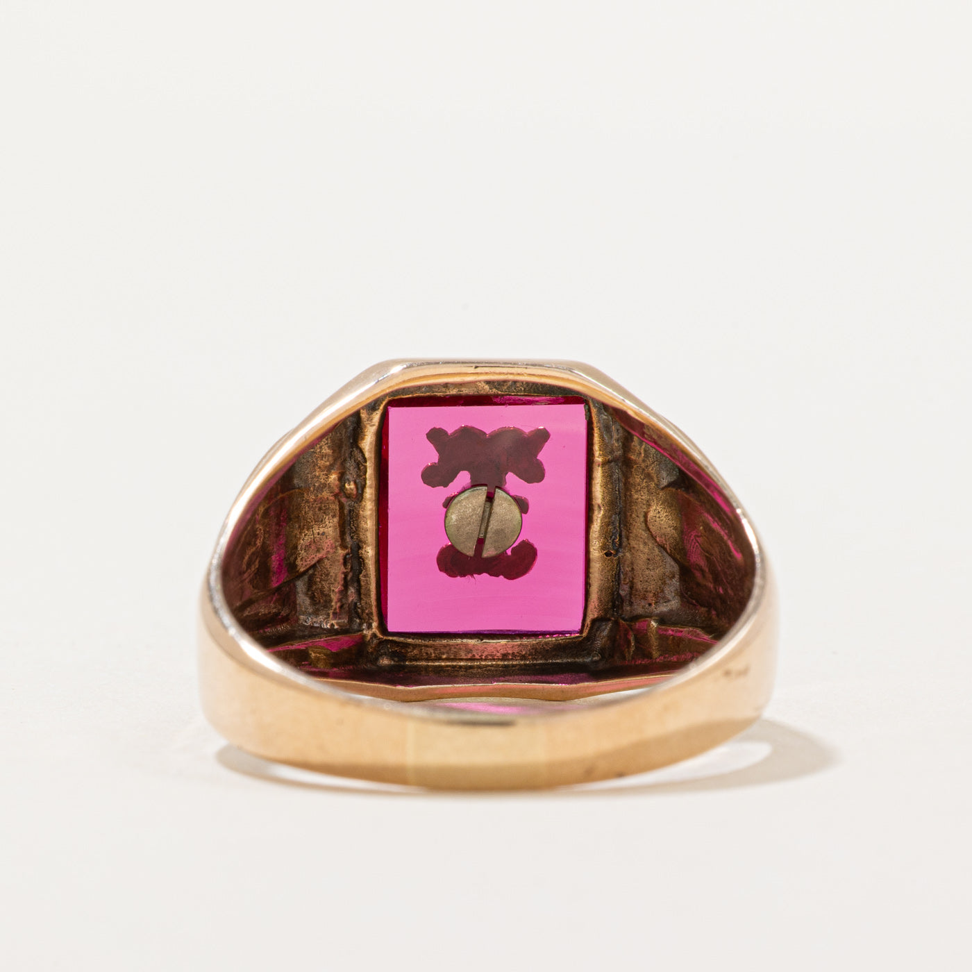 Exquisite 6.00ct Synthetic Ruby 'T' Initial Ring - Size 12 | Elegant Personalized Jewelry Gift for Women | Perfect for Birthdays, Anniversaries & Special Occasions