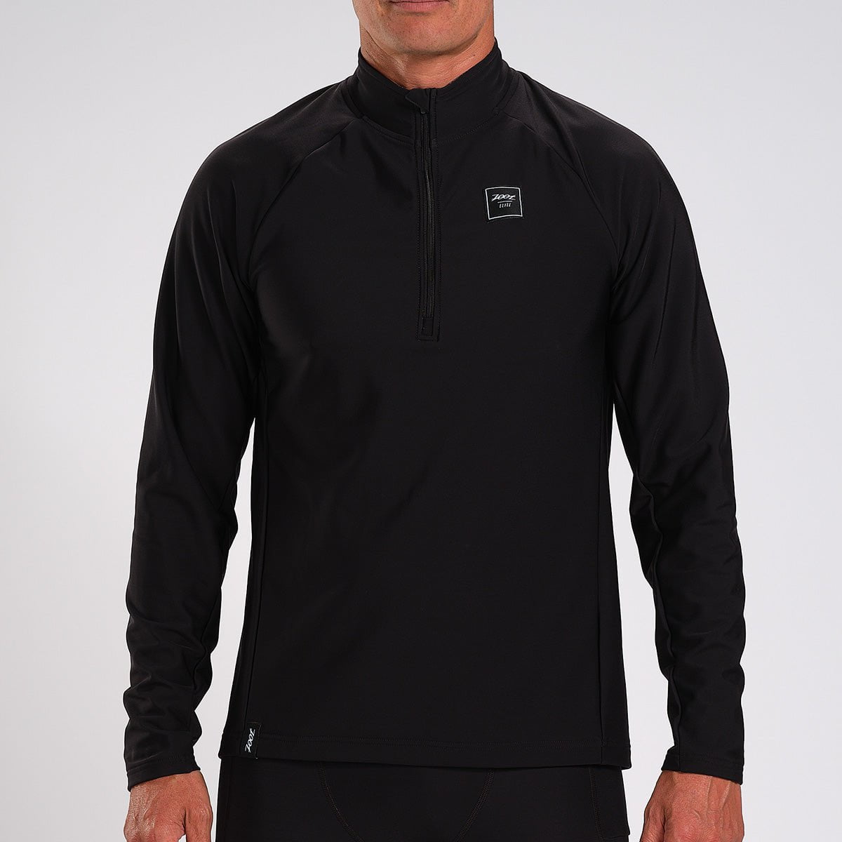 Men's Elite Run Thermo 1/2 Zip Pullover - Black | Lightweight Thermal Running Jacket for Cold Weather Training & Outdoor Sports