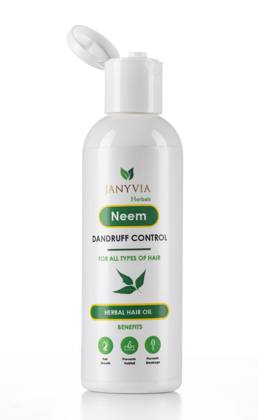 Janyvia Neem Herbal Hair Oil - 100ml for Hair Fall Control, Dandruff Treatment & Scalp Care | Natural Hair Growth Solution for Dry, Damaged Hair | Perfect for Daily Use & Hair Massage Therapy