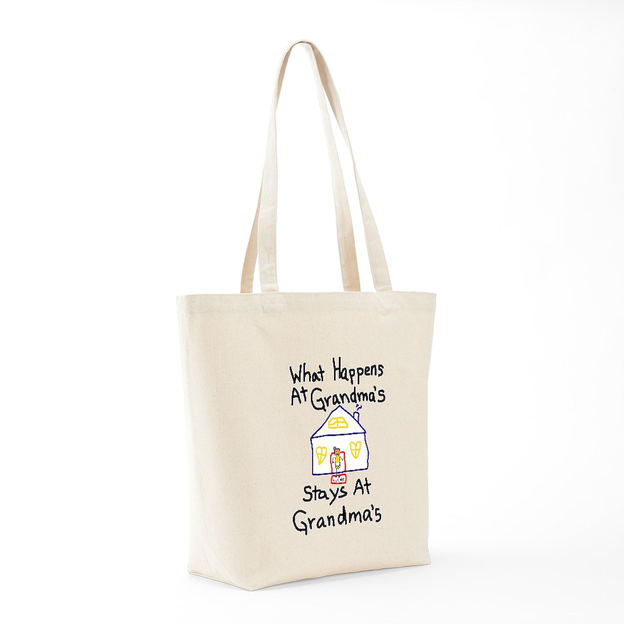 Grandma's House Natural Canvas Tote Bag - Reusable Grocery Shopping Bag for Women, Eco-Friendly Market Tote for Groceries, Beach, Picnics & Daily Errands
