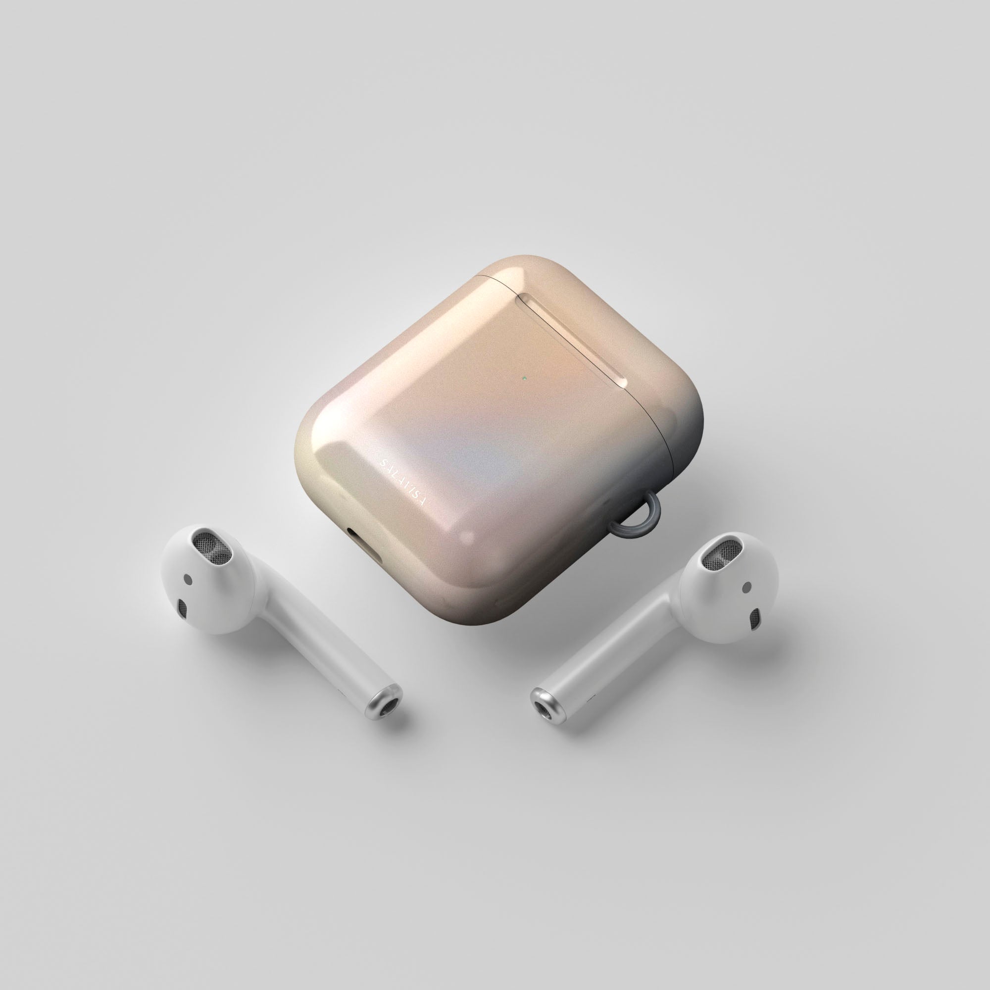 Peach Glow AirPods Case - Cute Protective Cover for AirPods 2/3/Pro with Keychain - Perfect for Travel, Workout & Daily Use