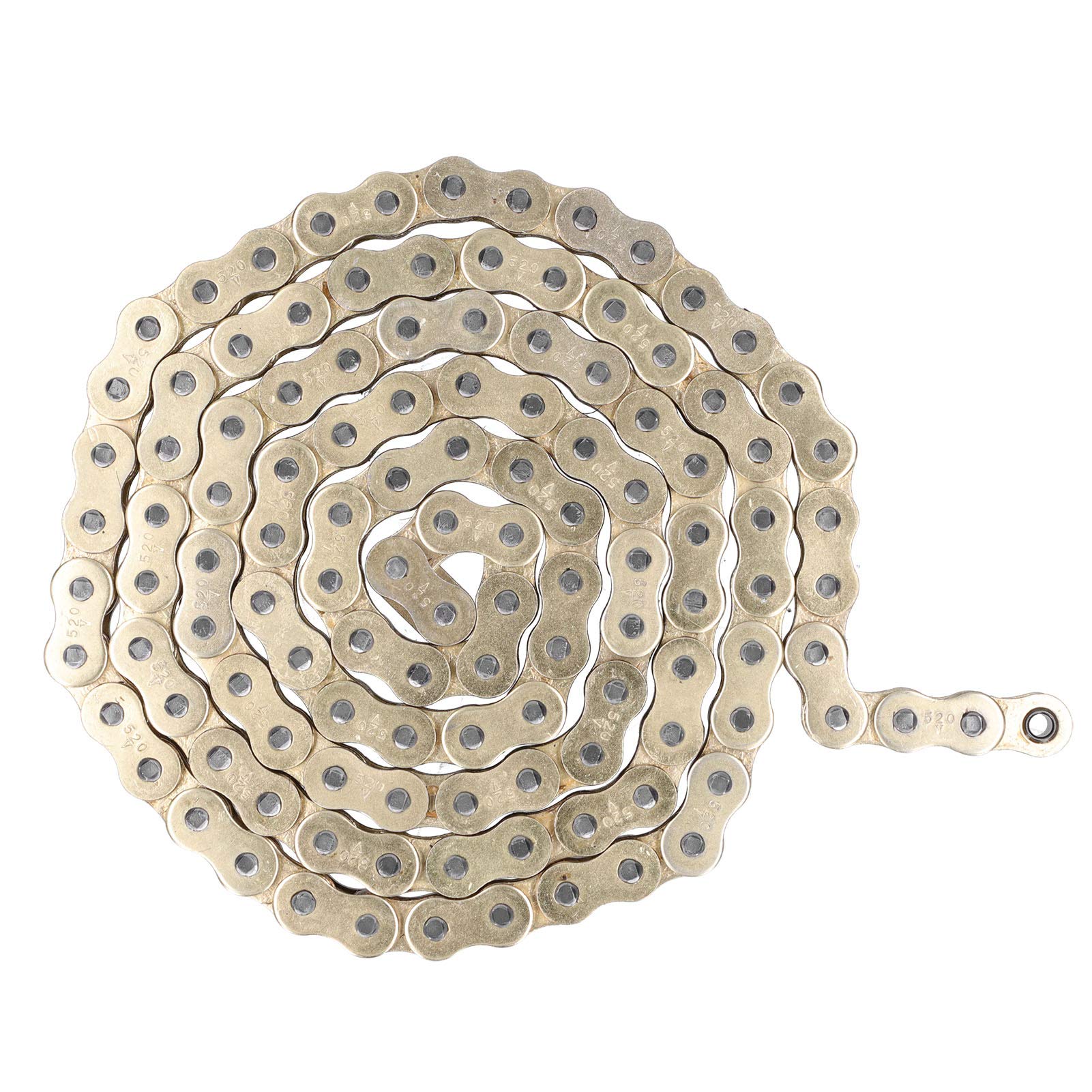 520 Pitch x 120 Links Gold O-Ring Drive Chain - 102 Links Motorcycle Chain Kit with UW Ring - Fits ATV, MX & Street Bikes - Durable O-Ring Design for Smooth Riding & Off-Road Adventures