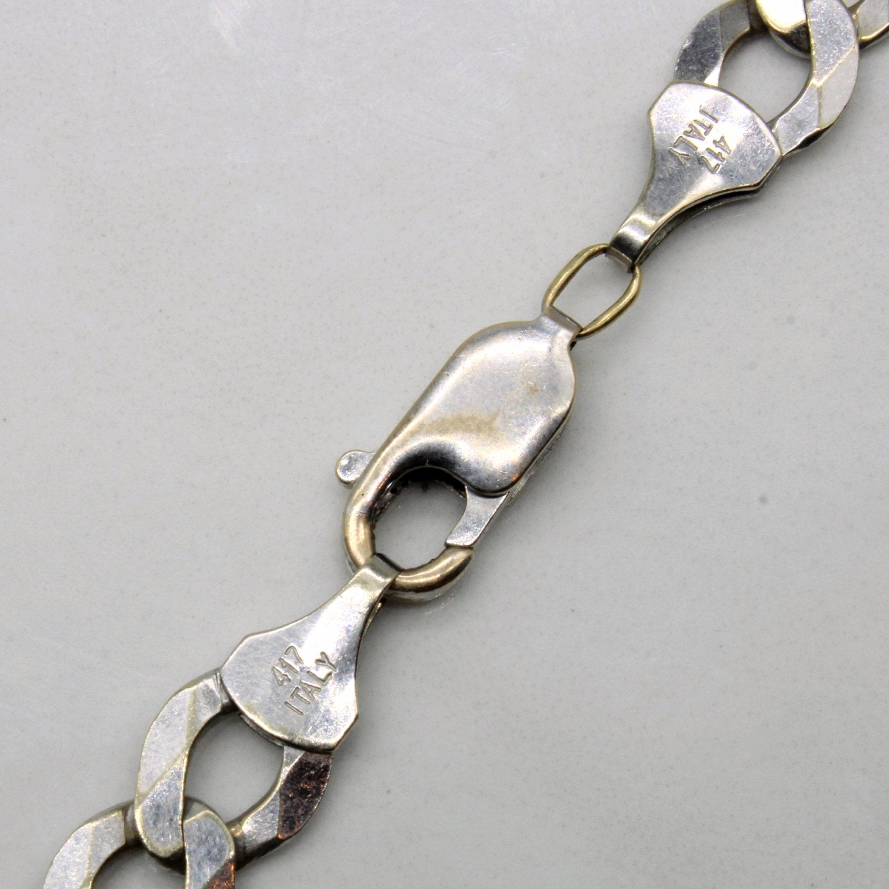 10k White Gold Curb Link Chain Necklace 23 Inches - Elegant Jewelry for Women, Perfect for Everyday Wear, Parties & Special Occasions