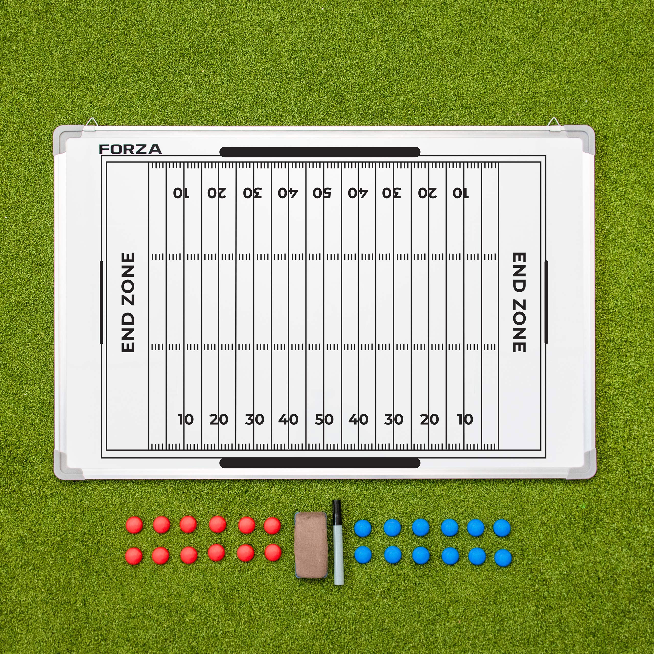 FORZA Football Coaching Board - Dry Erase Football Playbook with Pens | 5 Practice Plays Included | Perfect for Coaches & Players | Training, Strategy Sessions & Game Planning