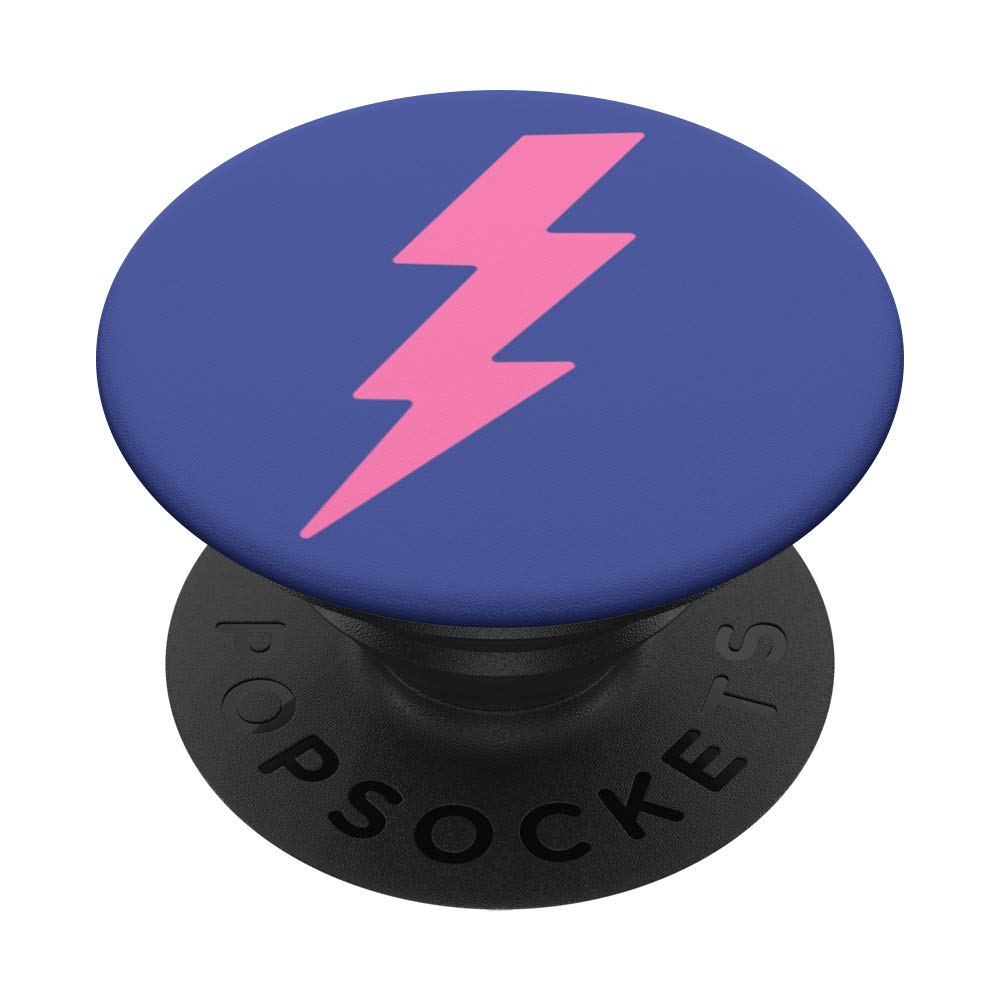 Cool Pink Purple Lightning Bolt PopSockets PopGrip - Swappable Phone & Tablet Grip for Girls & Boys | Perfect for School, Travel & Everyday Use