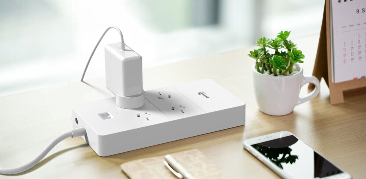 AeroCool 4-Outlet Surge Protector Power Strip with 5 USB Ports - Perfect for Home Office, Gaming Setup & Travel Charging Station