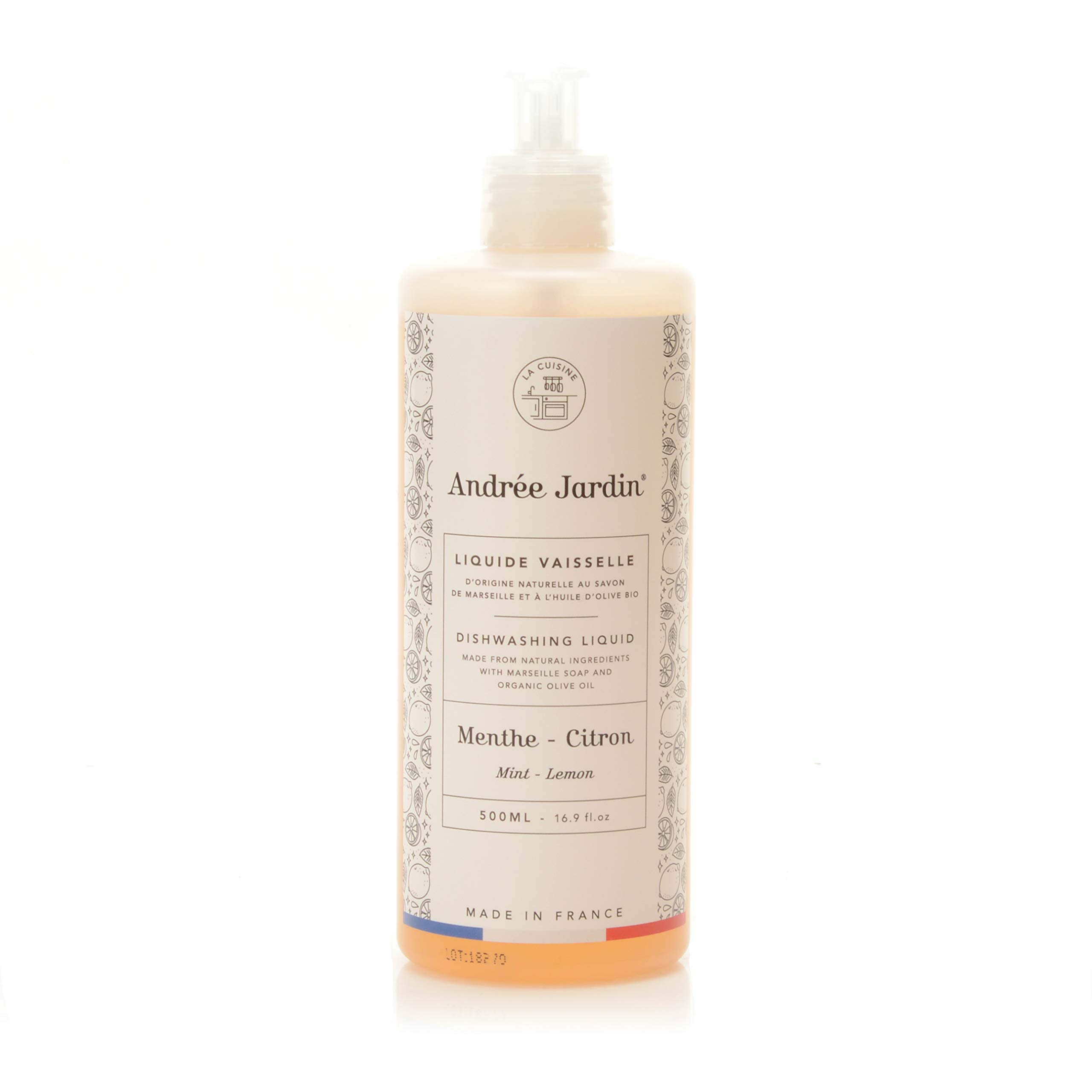 Eco-Friendly Dish Washing Liquid - Mint & Citrus Scent, 500ml Bottle | Gentle on Hands, Tough on Grease | Perfect for Kitchen, Camping & Travel Use