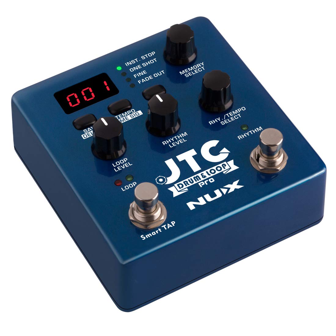 NUX JTC PRO Drum Loop PRO Dual Switch Looper Pedal - 6 Hours Recording, 24-bit/44.1kHz Audio Quality - Perfect for Live Performances, Studio Recording & Guitar Effects