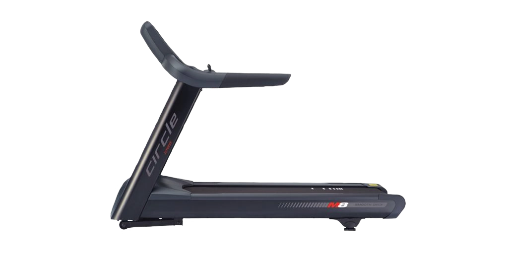Circle Fitness M8 Treadmill - Foldable Electric Running Machine for Home Gym, 300 lbs Capacity, 12 Preset Programs - Perfect for Cardio Workouts & Small Spaces