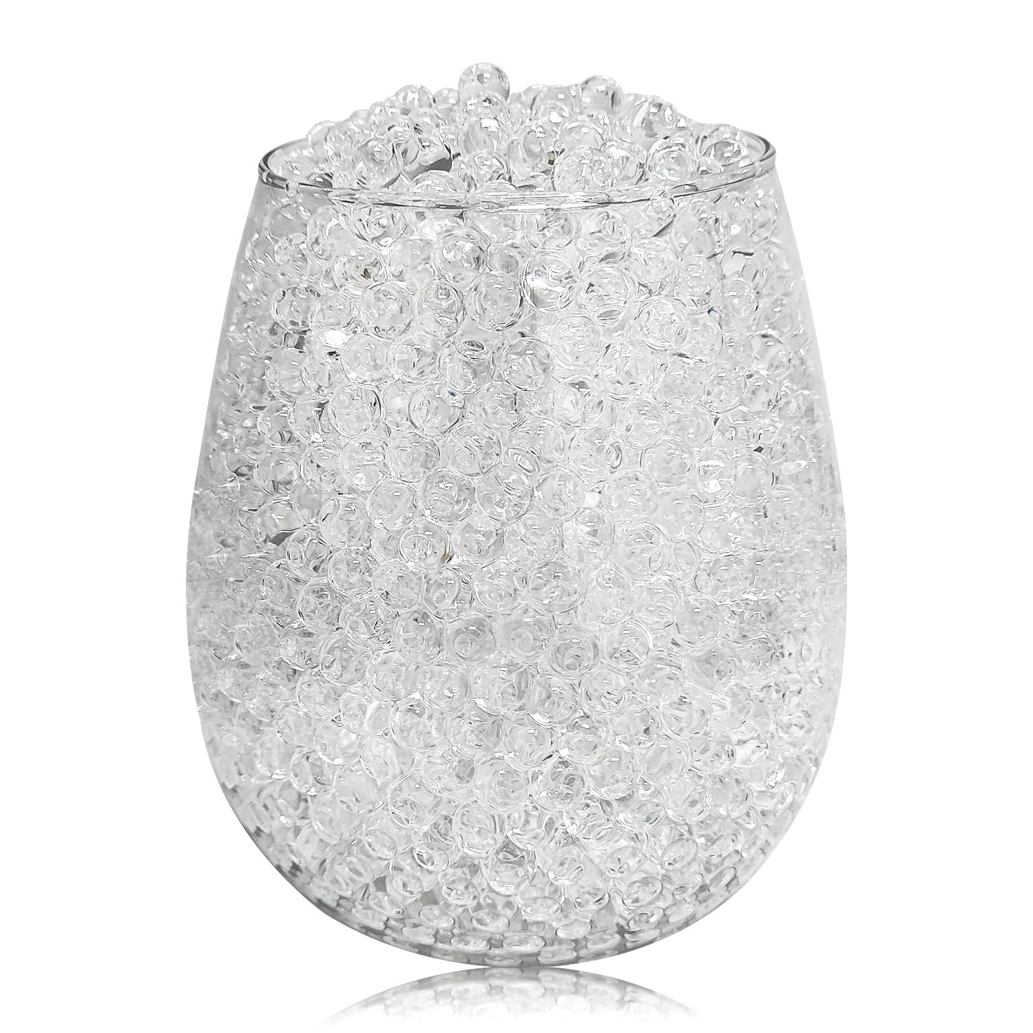 YIQUDUO 100,000 Clear Water Beads for Vases - Transparent Water Gel Beads Vase Filler, Floating Pearls & Candle Making Supplies - Perfect for Wedding Decorations, Floral Arrangements, Centerpieces & Home Decor