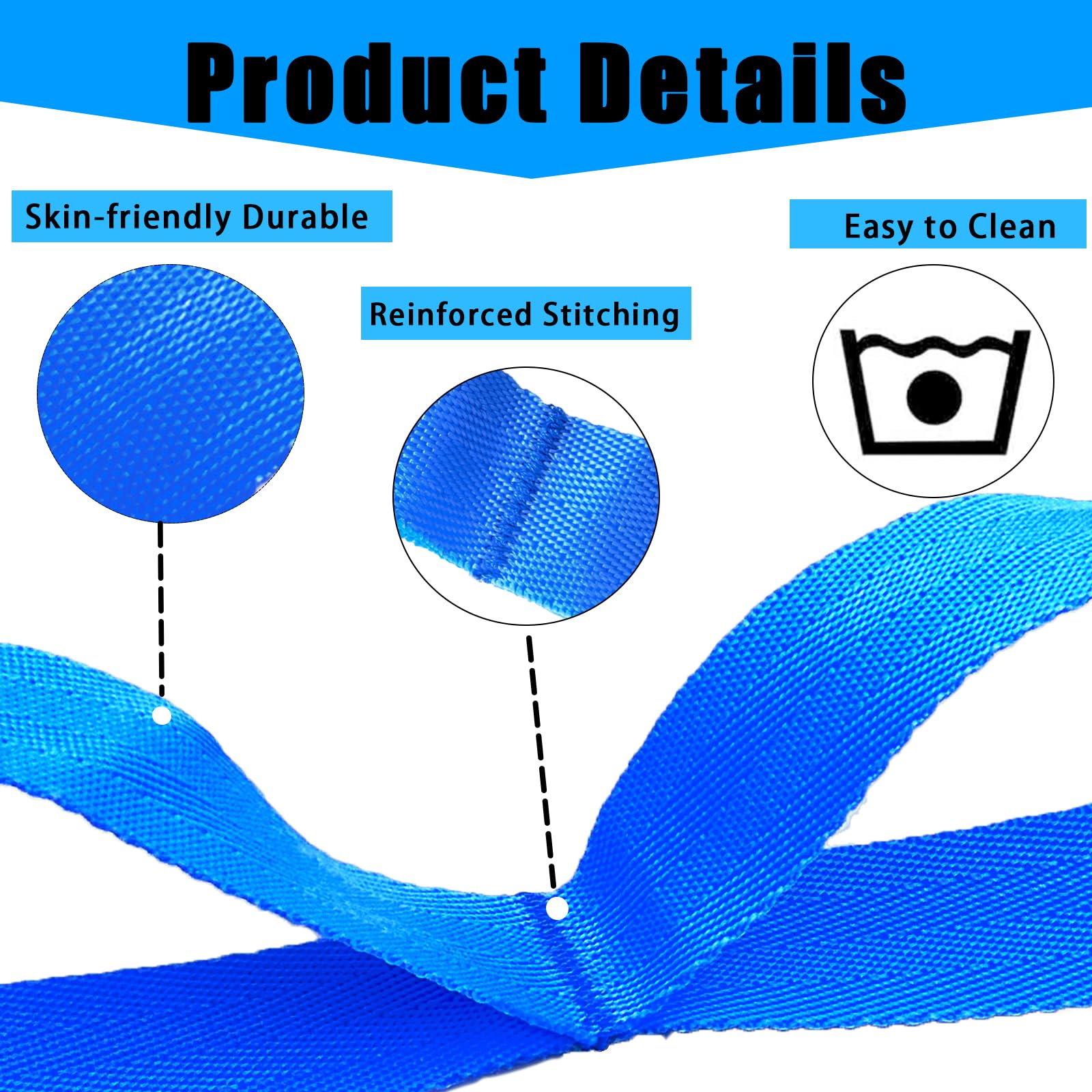 Premium Non-Elastic Yoga Stretching Strap with 10 Loops - Ideal for Physical Therapy, Home Workout, Pilates & Gymnastics - Includes Exercise Guide for Men & Women - Perfect for Flexibility Training, Rehabilitation & Fitness Routines
