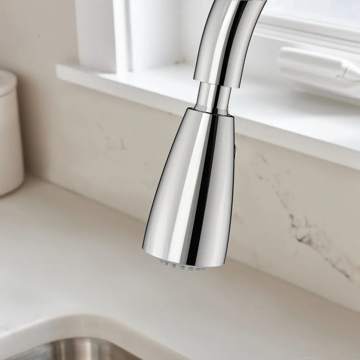 Colony PRO Single Handle Pull Down Dual Spray Kitchen Faucet - 1.5 GPM/5.7 LPM Low Flow, Lead-Free Brushed Nickel - Perfect for Modern Kitchens & Easy Dishwashing