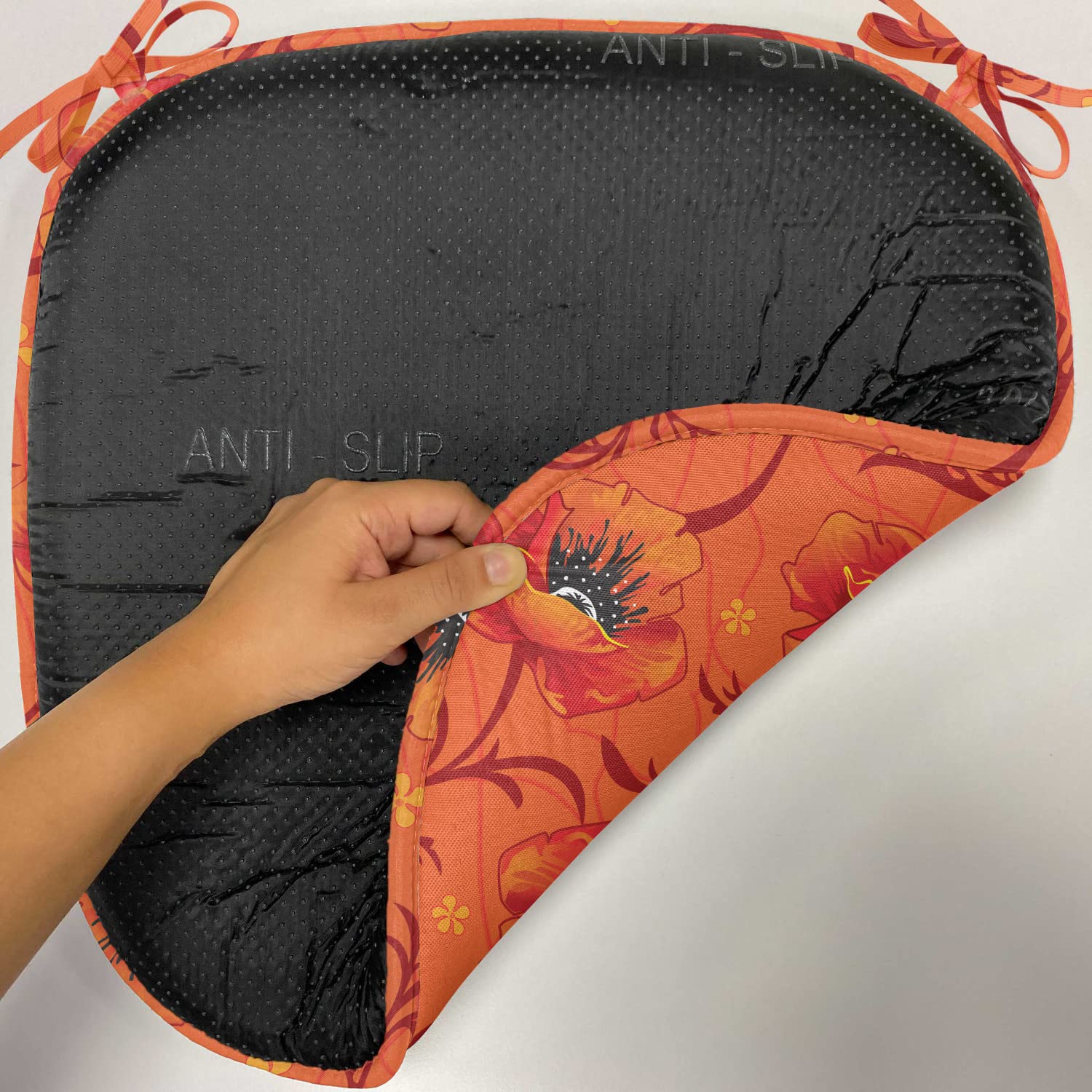 Ambesonne Bohemian Orange Chair Cushions Set of 12 - 16
