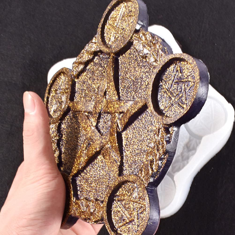 Divination Mat Resin Mold - Silicone Candle Holder & Epoxy Resin Molds for DIY Crafting - Perfect for Witchcraft, Tarot Reading, and Home Decor