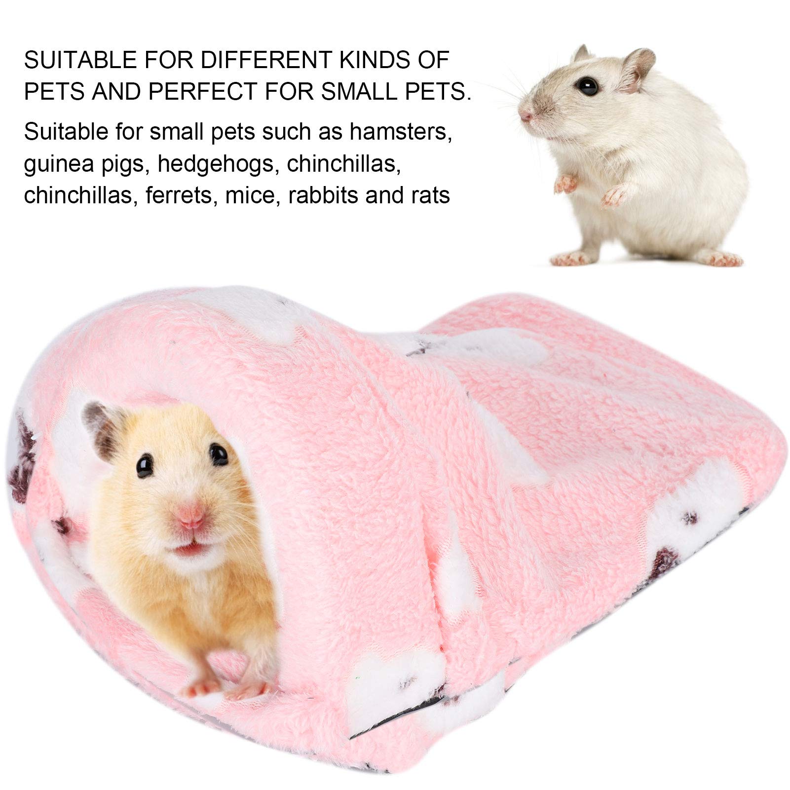 **Soft Flannel Guinea Pig Hideout & Hamster Bed - Cozy Small Animal Pet Cave for Winter, Warm Hanging Cage Accessory for Rats, Mice, and Rodents - Perfect for Cuddling & Sleeping in Cages**