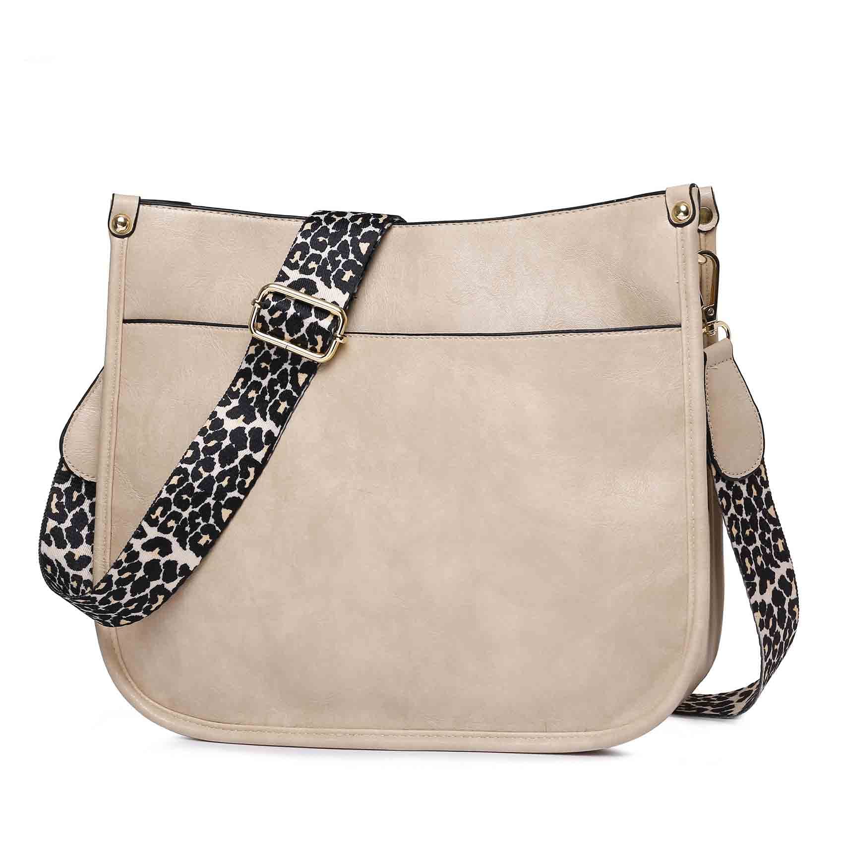 Stylish Leopard Print Crossbody Shoulder Bag for Women - Vegan PU Leather Messenger Purse for Casual Outings, Work & Travel
