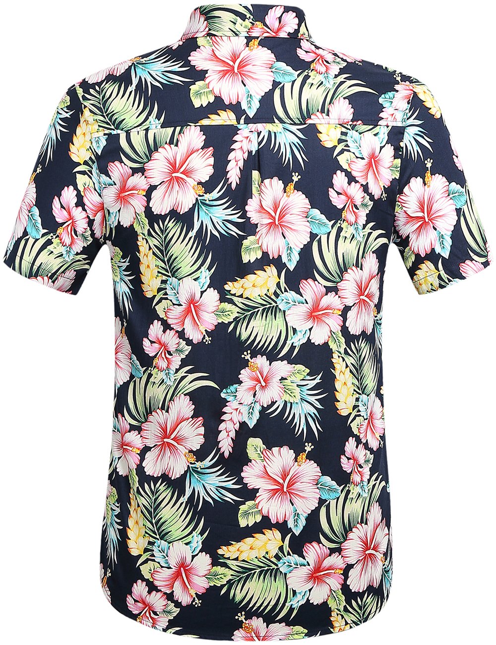 Hawaiian Shirt for Men - Tropical Floral Short Sleeve Casual Button Down Beach Shirt | Perfect for Summer Vacation, Luau Party & Island Getaway