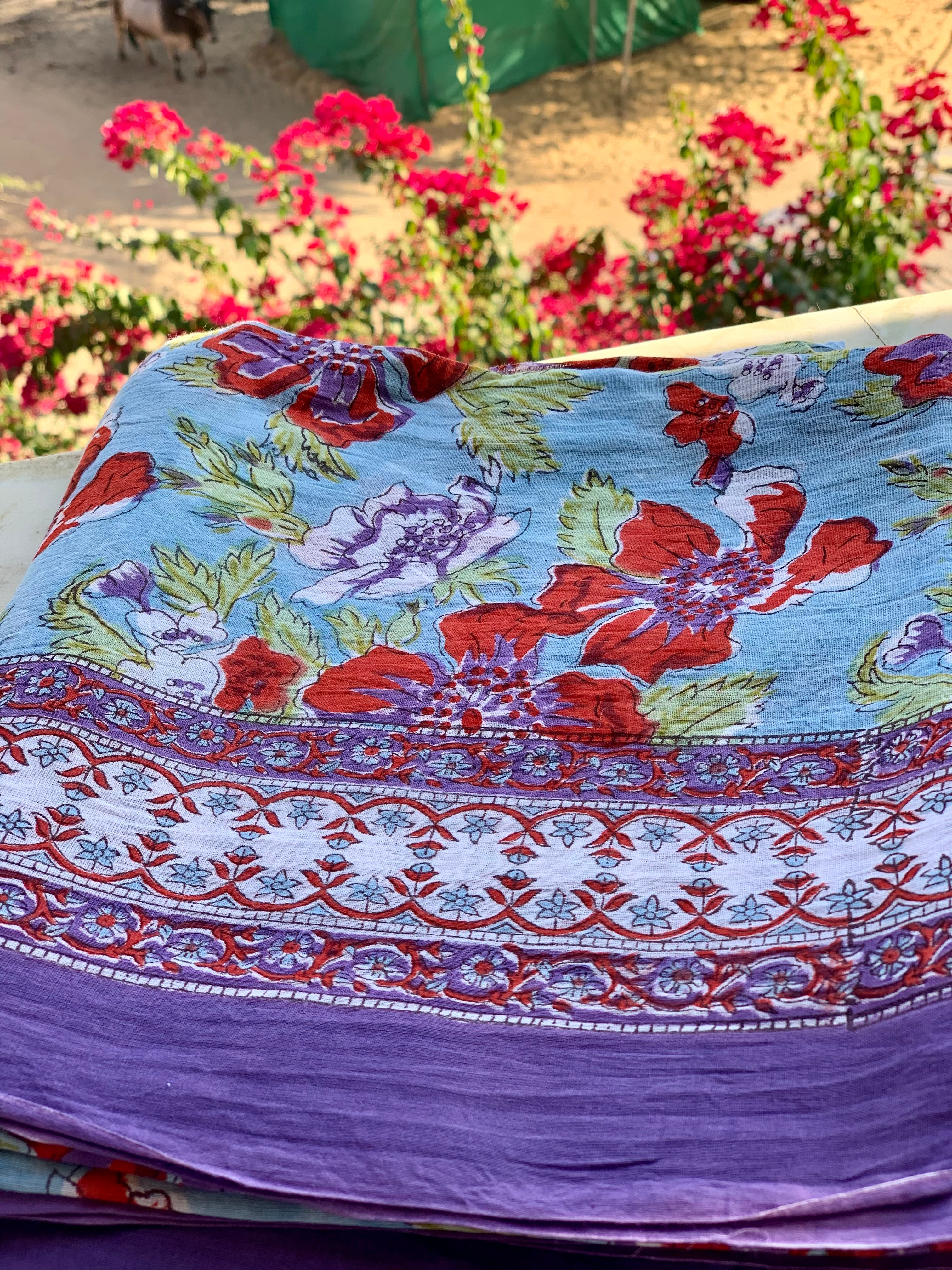 Stylish Block Print Cotton Sarong Pareo Shawl - New Collection for Beach, Pool & Summer Fashion