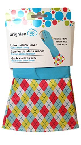 Brighten Up Reusable Latex Cleaning Gloves (Pack of 4) - Durable Household Gloves for Dishwashing, Bathroom Cleaning & Kitchen Chores - Perfect for Home, Office & Outdoor Use