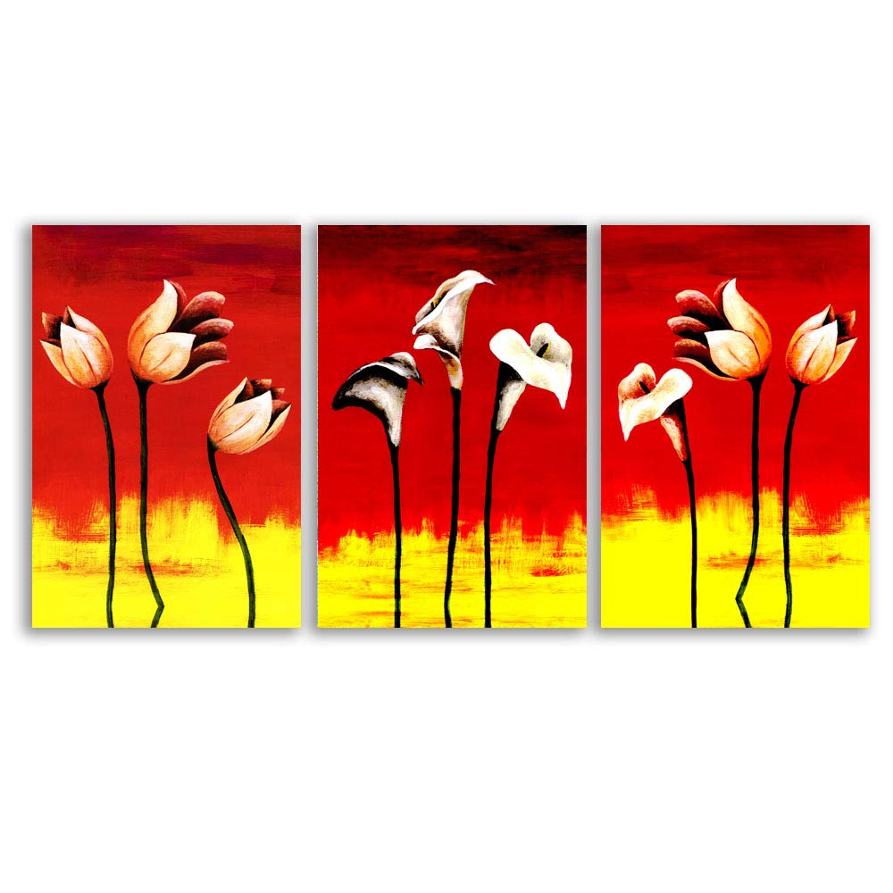 Wall26 3-Panel Canvas Wall Art - Chromatic Giclee Painting for Bedroom & Living Room Decor - 24x36 Inches Each Panel - Modern Home Artwork for Stylish Interior Design