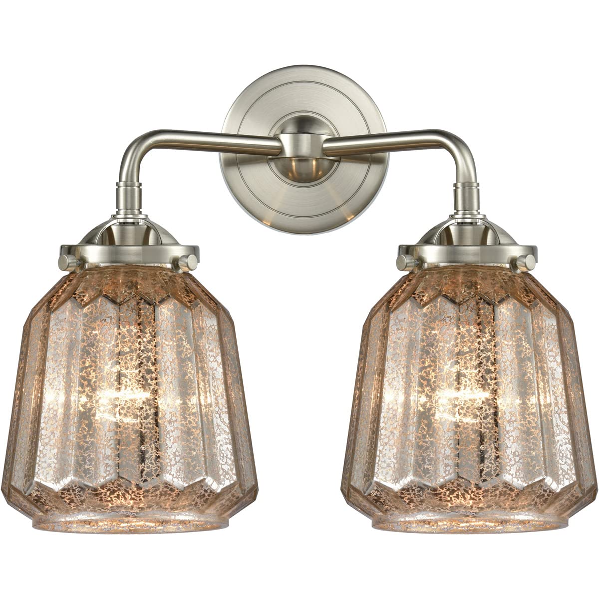 Innovations Lighting Chatham 2-Light LED Bathroom Vanity Light - Nouveau Collection - Modern Fixture for Bathroom Mirror Lighting & Home Decor