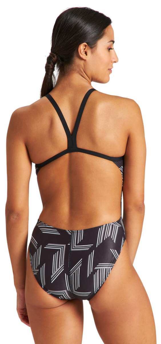 Arena Women's Puzzled Challenge Back One Piece Swimsuit - High Performance Competitive Swimwear for Training & Racing | Perfect for Pool, Beach & Water Sports