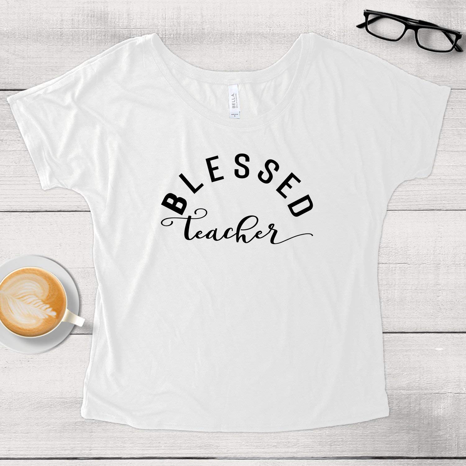 Blessed Teacher Slouchy Tee - Comfortable Casual Wear for Educators