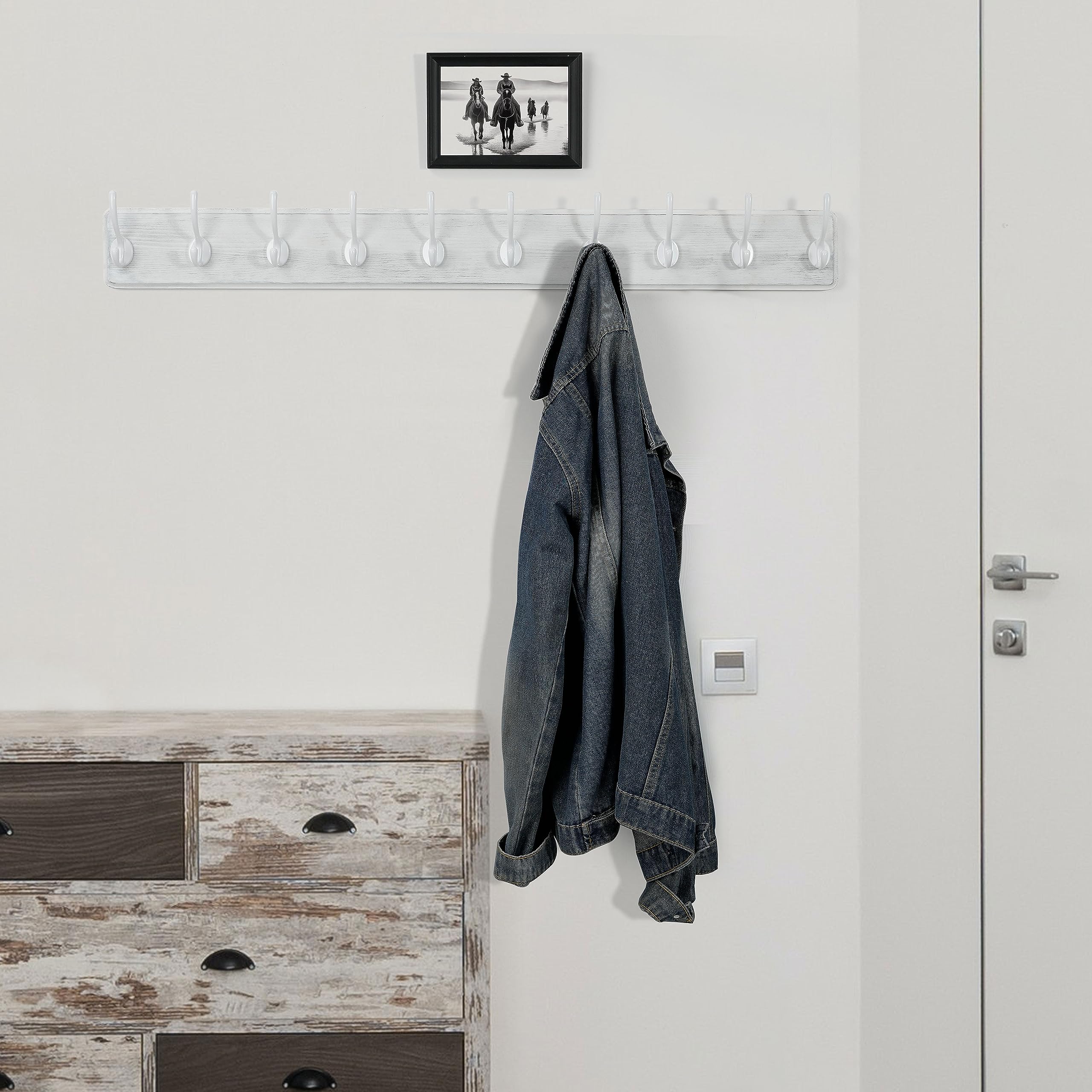 WEBI 10-Hook Wall Mounted Coat Rack - 38.9
