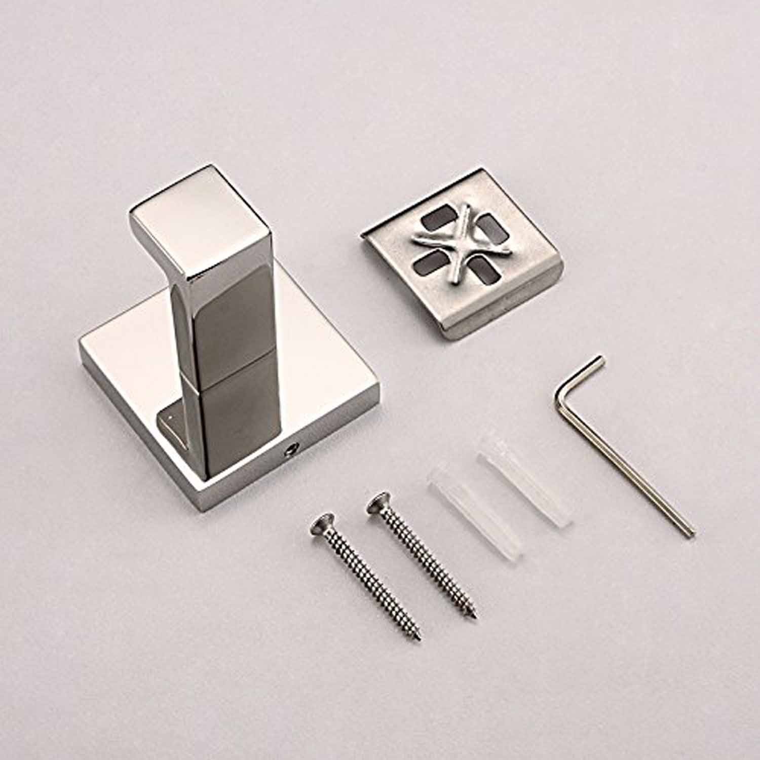 ThinkTop Stainless Steel Chrome Toilet Paper Holder with Towel Hook - Bathroom Organization Set for Modern Homes | Perfect for Bathroom, Guest Room & Powder Room Decor