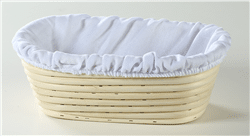 Frieling Oval Bread Proofing Basket Liner - 10 x 7 Inches, Natural Rattan Banneton for Sourdough Bread Making - Perfect for Artisan Baking & Homemade Bread Dough Rising