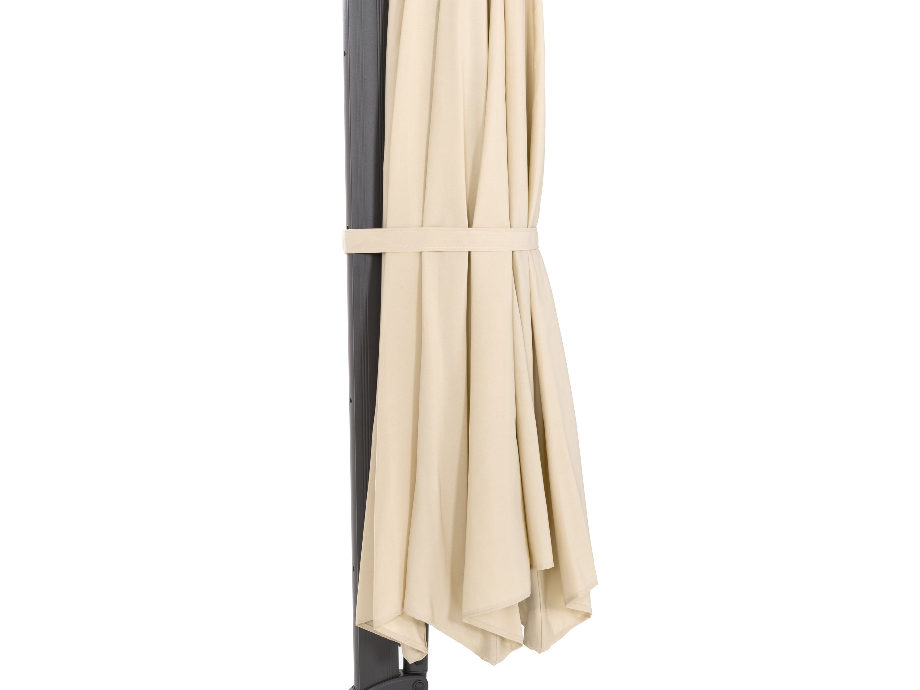 11.5ft Deluxe Offset Patio Umbrella in Warm White - Perfect for Poolside, Backyard, and Outdoor Dining Areas
