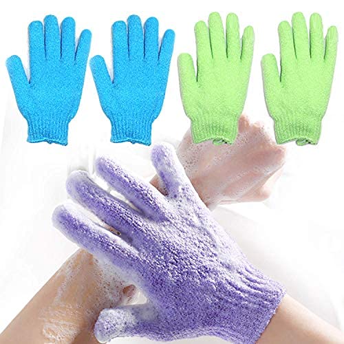 Exfoliating Gloves for Body Scrub - Double Sided Bath Mitts for Dead Skin Removal - Spa & Shower Exfoliator - Pack of 1 - Perfect for Home Spa, Dry Brushing & Smooth Skin Care Routine