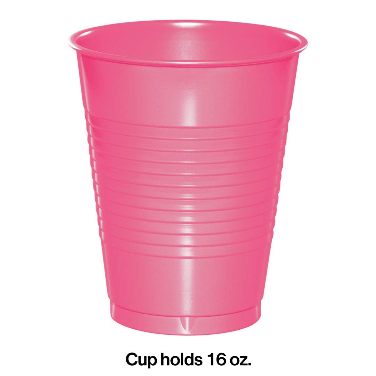 240-Pack Pink Disposable Plastic Cups 16oz - Party Tumblers for Weddings, Birthdays & Events - BPA-Free Drinking Glasses for Smoothies, Cocktails & Beverages
