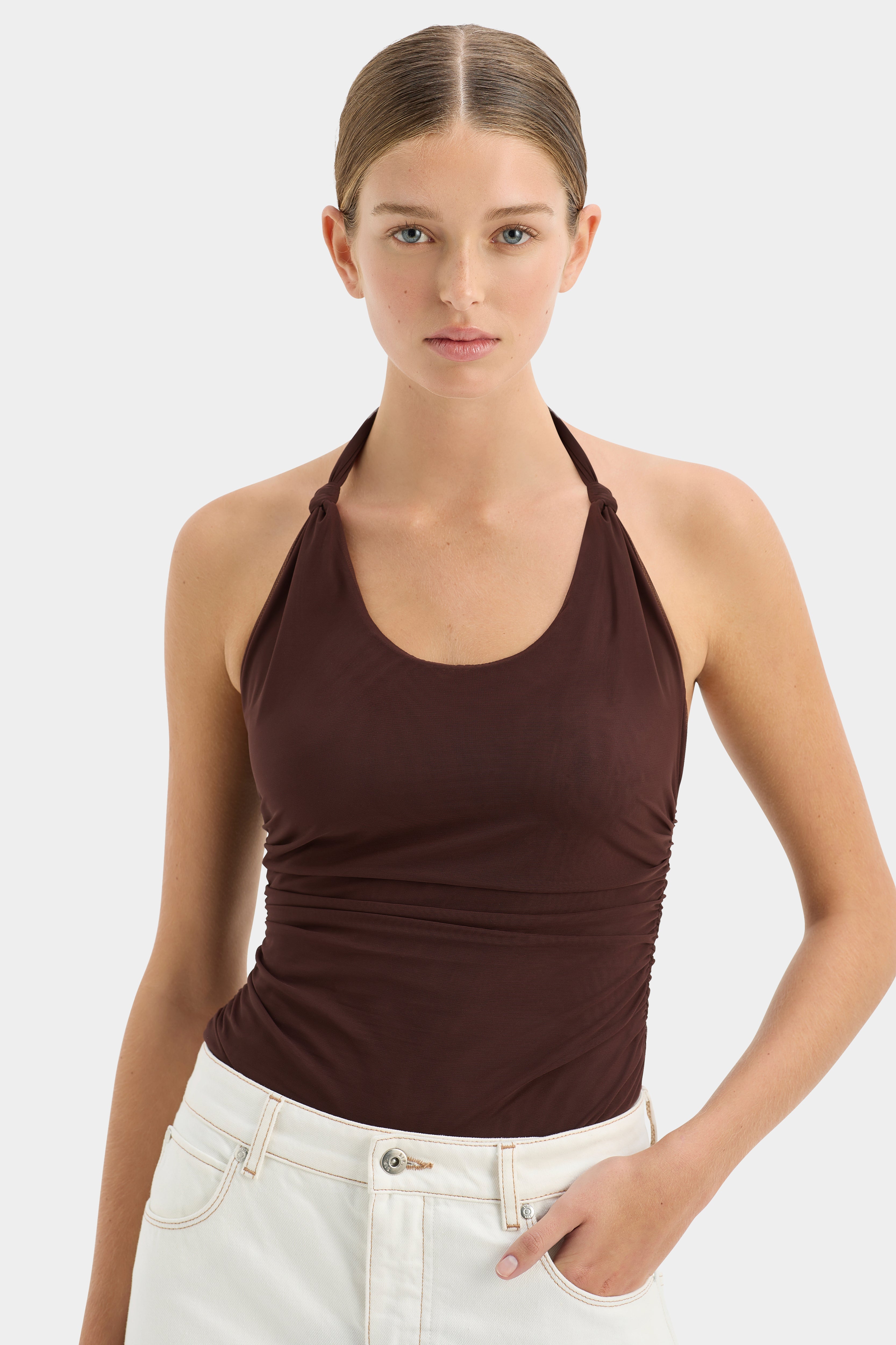 Jacques Knot Top Women's Fashion Blouse - Stylish & Comfortable for Casual Outings & Office Wear