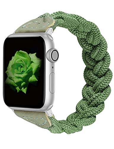 Stretchy Braided Solo Loop Band for Apple Watch 38mm 40mm 41mm 42mm 44mm 45mm 49mm - Soft Elastic Woven Strap Compatible with iWatch Series 8/7/6/5/4/3/2/1 & SE - Perfect for Workouts, Running & Everyday Wear