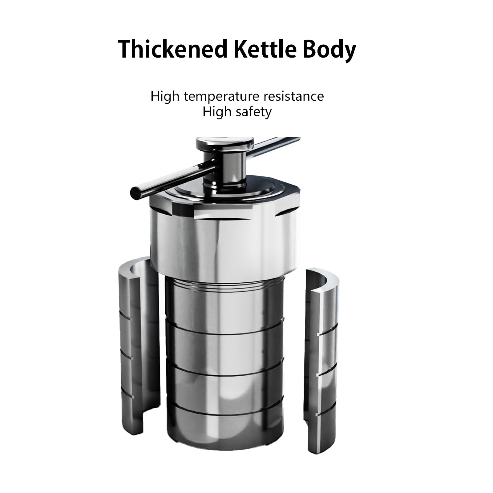 High-Pressure Hydrothermal Synthesis Autoclave Reactor - 300ml PPL Lined Vessel Chamber Kettle for Lab Research & Material Science Experiments | Perfect for Crystal Growth, Nanomaterial Synthesis & Chemical Reactions