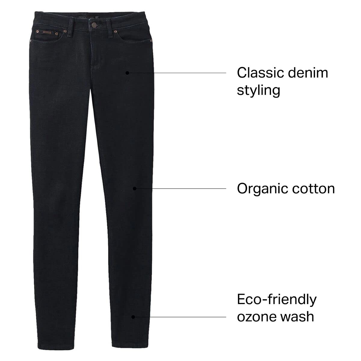prAna Women's Sienna Jean - Rinse Wash Denim Pants, Regular Fit 0/Reg | Comfortable & Stylish for Casual Wear, Work & Travel