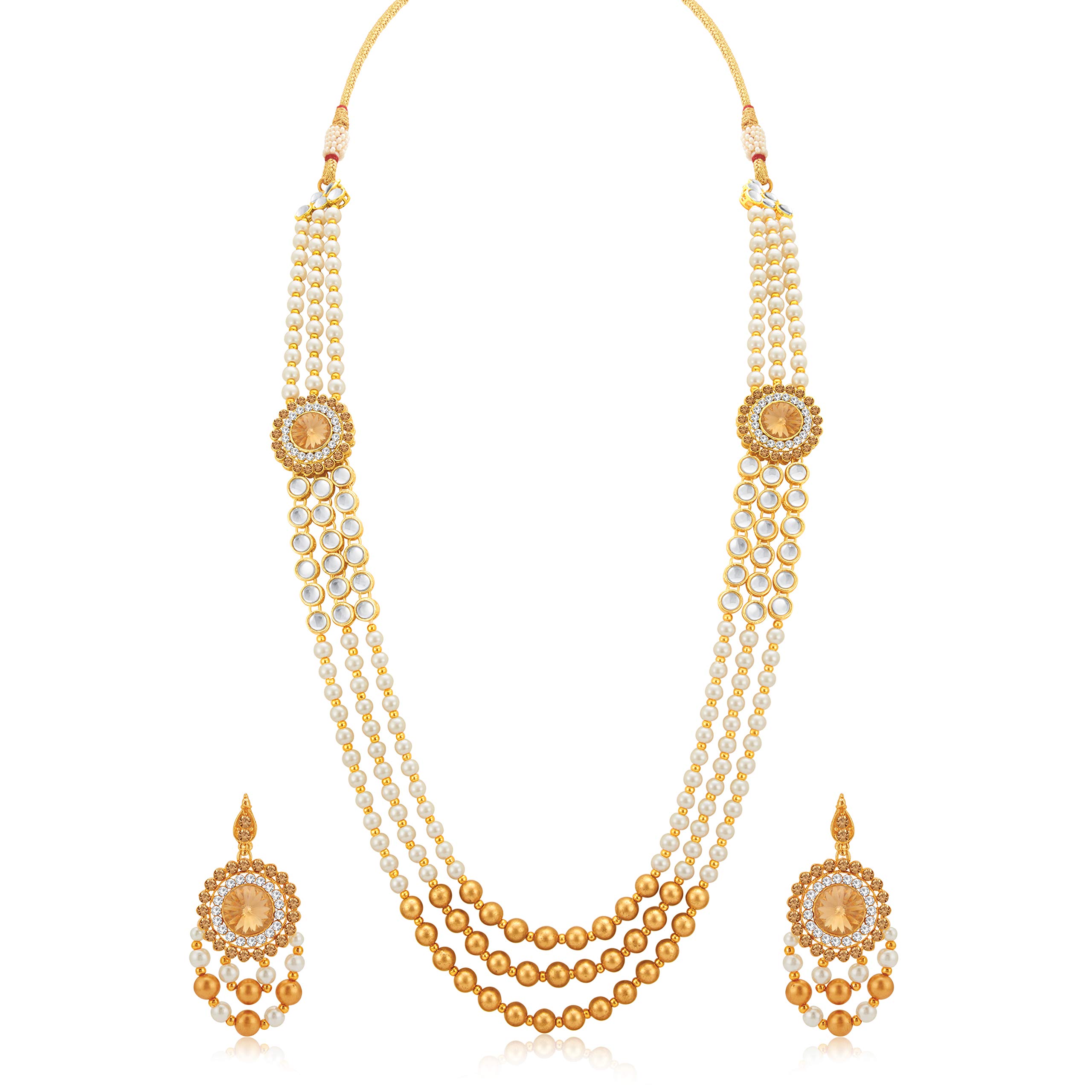 Elegant Indian Traditional Wedding Jewelry Set - Necklace & Earrings for Women | Perfect Gift for Brides, Festivals & Special Occasions