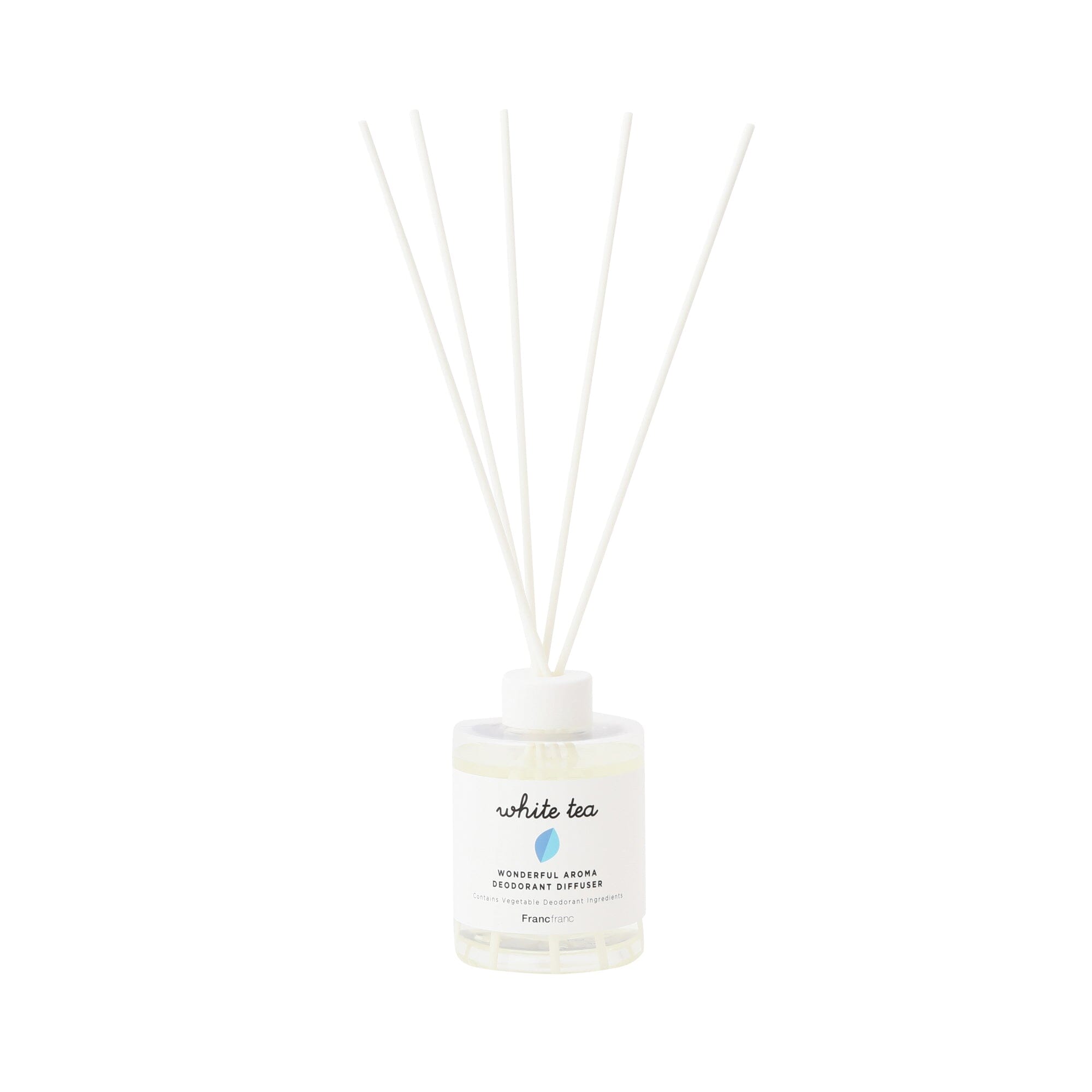 Wonderful Aroma 2 Reed Diffuser - White Tea Scented Home Fragrance Oil Set for Living Room, Bedroom & Bathroom