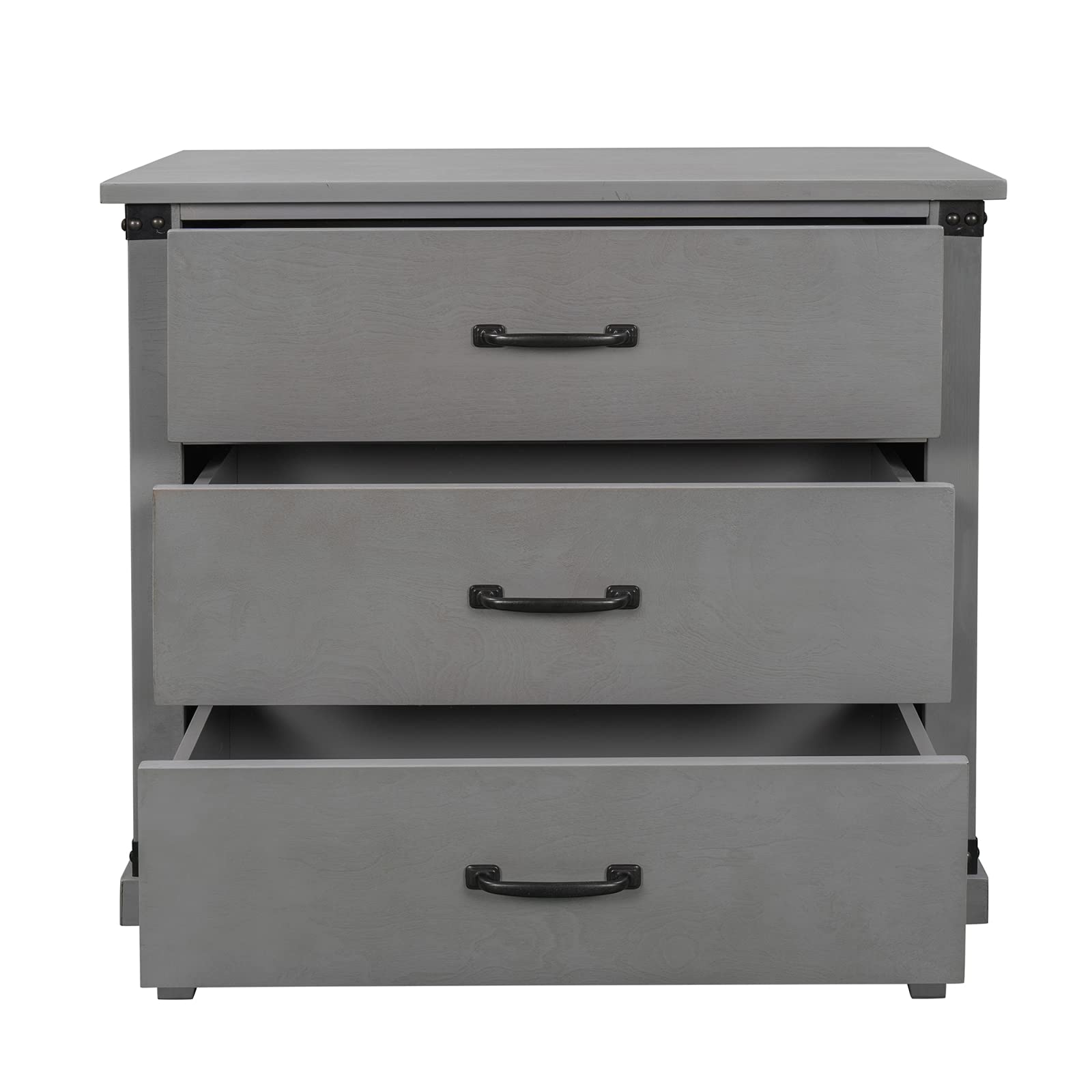 2-Piece Wooden Nightstand Set with 3 Drawers - Solid Wood Bedside Table with Storage for Bedroom, Living Room | Perfect for Small Spaces, Apartment Furniture & Home Organization