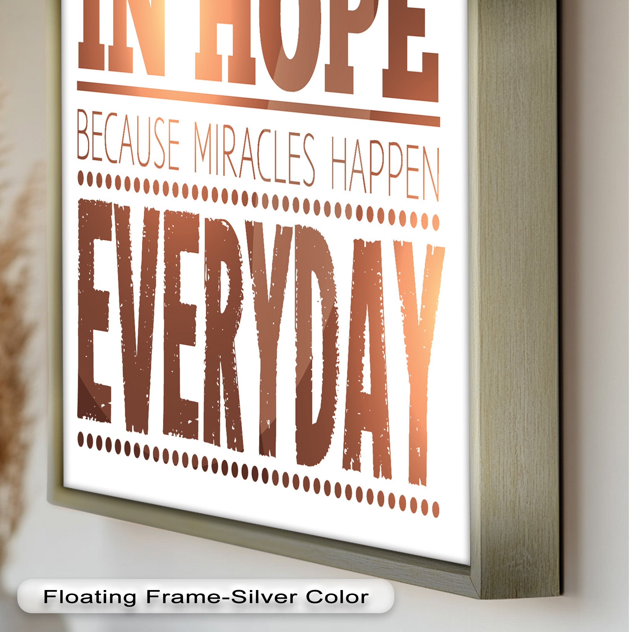 Inspiring 'Believe in Hope' Motivational Oil Painting - Uplifting Wall Art for Home, Office & Meditation Space