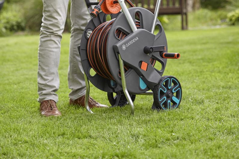 Gardena Hose Trolley CleverRoll L Easy 18520 20 - Retractable Garden Hose Reel with Wheels for Easy Storage & Mobility | Perfect for Lawn Care, Gardening & Outdoor Watering