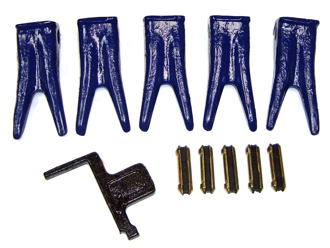 **Premium 230CTT Centerline Twin Tiger Backhoe Bucket Teeth (5-Pack) with 23FP Flexpins – Compatible with Deere, Case, JBC & More | Forged in USA | Includes Free Remover Tool | Durable Excavator & Trenching Replacement Parts**    *(Ideal for Heavy-Duty Digging, Construction, and Landscaping Projects)*